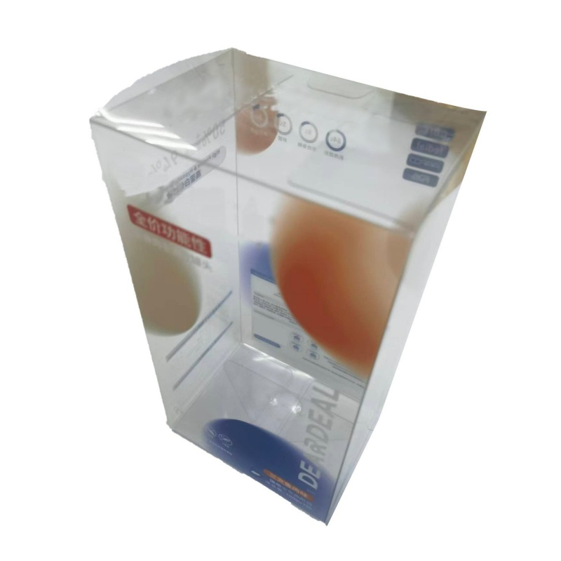Embalagem plástica termoformada transparente e ecológica em PVC para exibição de alimentos no varejo