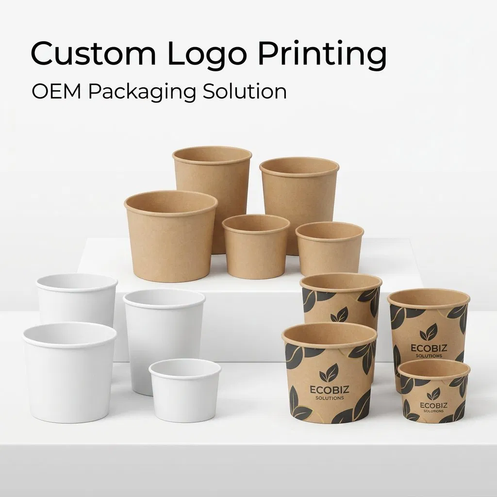 Container de Papel Kraft para Preparação de Refeições