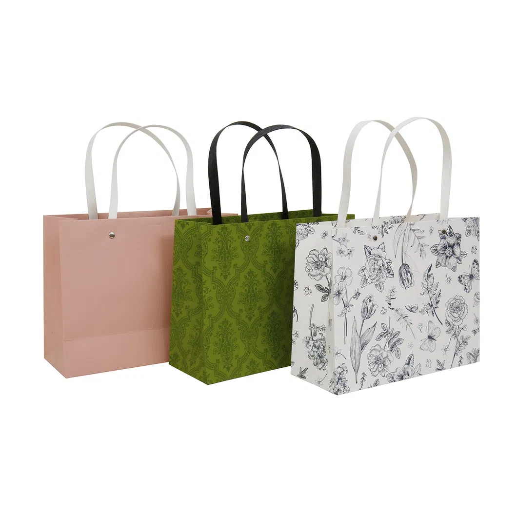 Tamanhos de Alça Personalizados Bolsas Ecológicas Embalagem de Presente Kraft para Sapatos Roupas Sacolas de Papel Reutilizáveis para Compras