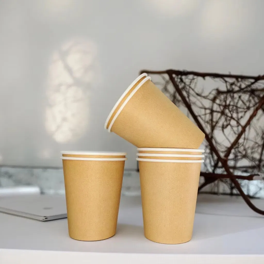 Retire Copos de Papel Kraft Descartáveis para Bebidas Quentes Copos de Papel Descartáveis para Café