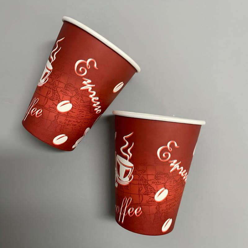 8-16oz Copo de Papel Descartável de Parede Dupla para Bebida Quente