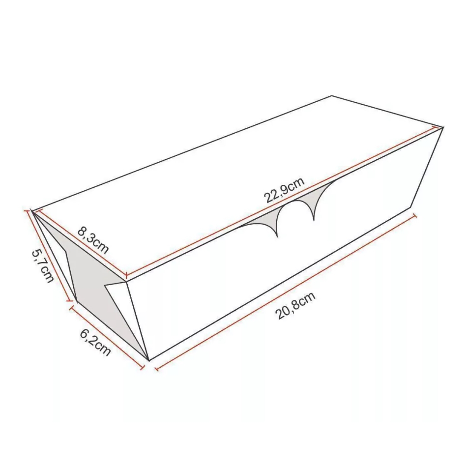 Salsicha Takeout Design personalizado Hot Dog embalagem Box Takeout Food Caixa com tampa