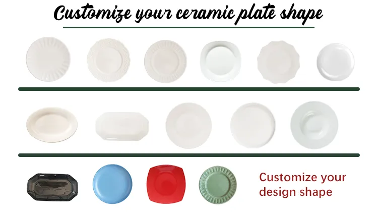 Pratos de Cerâmica com Estampa Floral Vintage Azul Itens de Crockery Serviço de Mesa