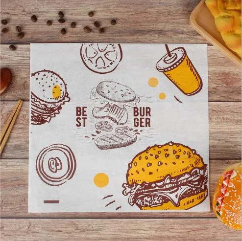 Impressão personalizada por atacado com logotipo, caixa de embalagem de papelão de alta qualidade para alimentos, embalagem de hambúrguer para restaurante de fast food e padaria, embalagem de clamshell de papel para hambúrguer