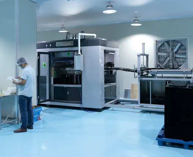 Linha de produção da fábrica