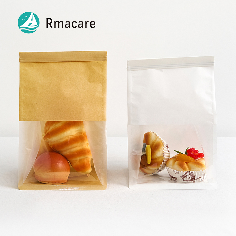 Saco de Papel Resistente à Gordura Biodegradável à Prova de Umidade Armazenamento de Pão Torrada Para Viagem Padaria Evitar Óleo Almoço Cozimento Embalagem de Alimentos