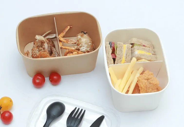Caixa Para Levar Alumínio Bagasse Papel Polpa Biodegradável Recipiente para Alimentos