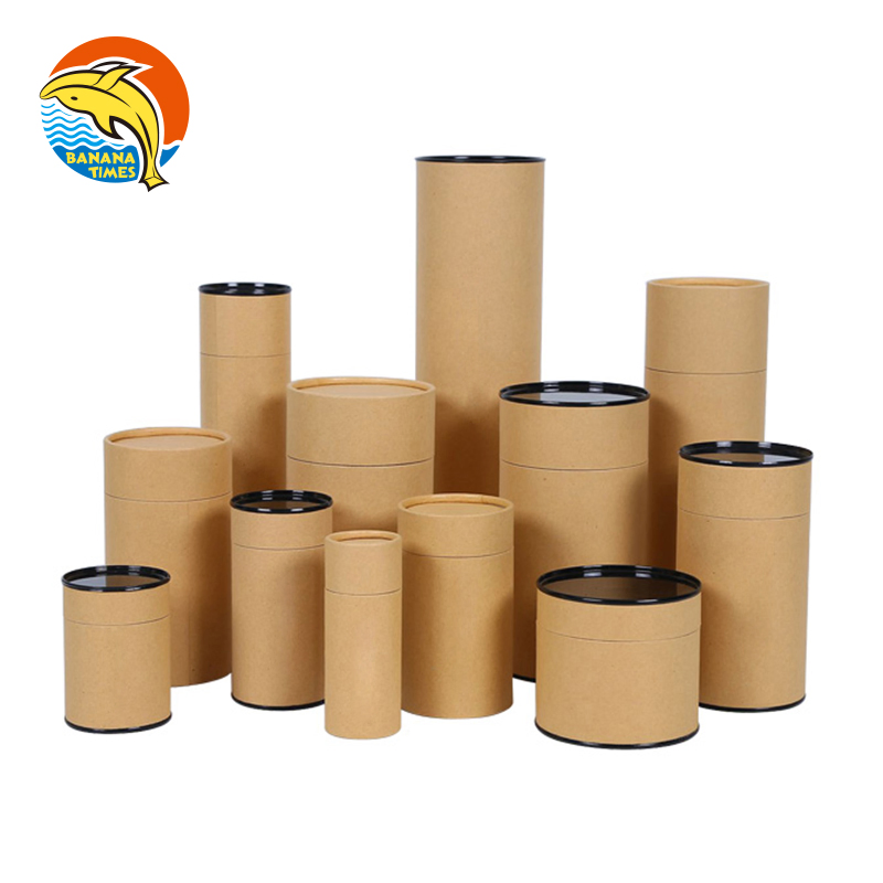 Embalagem de Caixa Cilíndrica Redonda para Perfume Personalizado, Embalagem de Presente, Eco-Friendly, Papel Kraft