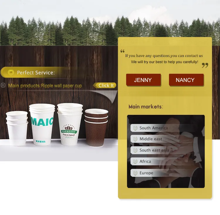 Copos de Papel Embossados Ecológicos Biodegradáveis Descartáveis para Bebidas Quentes e Frias Copos de Café