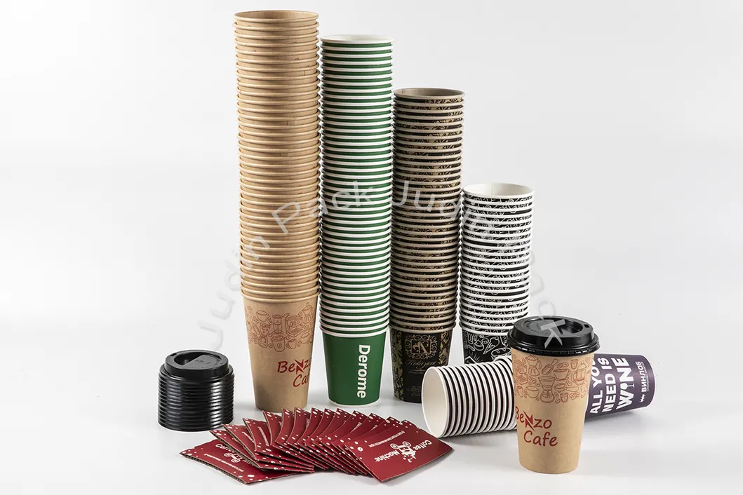 12 Copo de Papel Descartável de Parede Simples de 8 Oz para Bebida Quente de Café