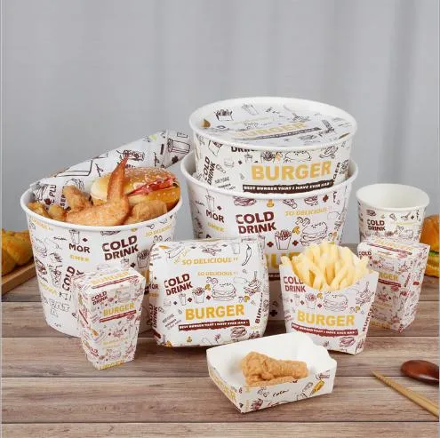 Impressão personalizada por atacado com logotipo, caixa de embalagem de papelão de alta qualidade para alimentos, embalagem de hambúrguer para restaurante de fast food e padaria, embalagem de clamshell de papel para hambúrguer