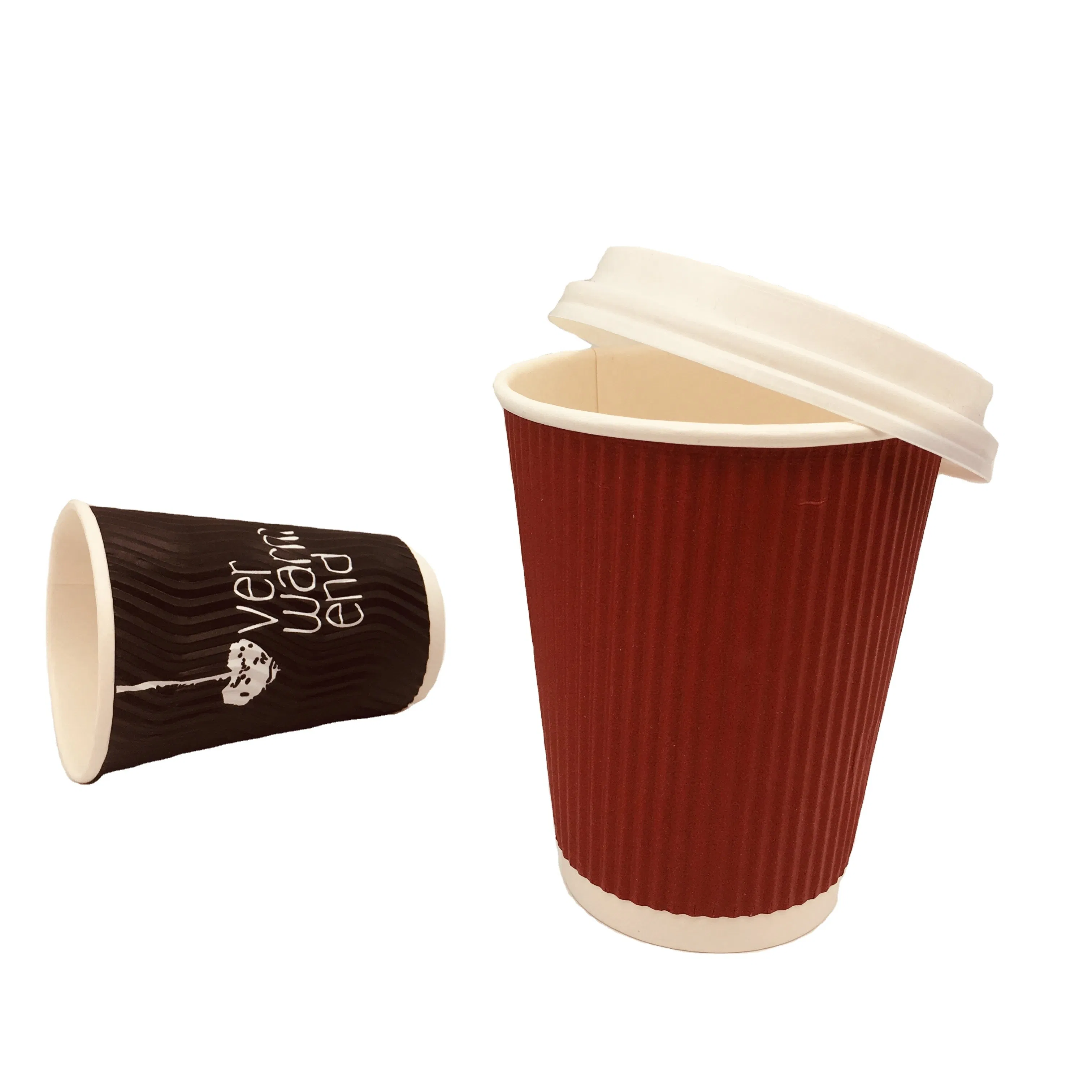 16oz Copo de Papel para Bebida Quente Café Copo Descartável para Bebida Fria