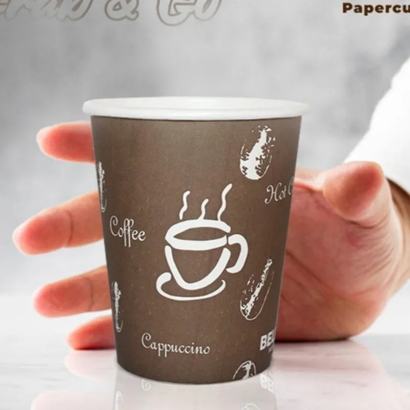 Copo de Papel Frio Biodegradável Descartável 8oz para Bebida Econômico