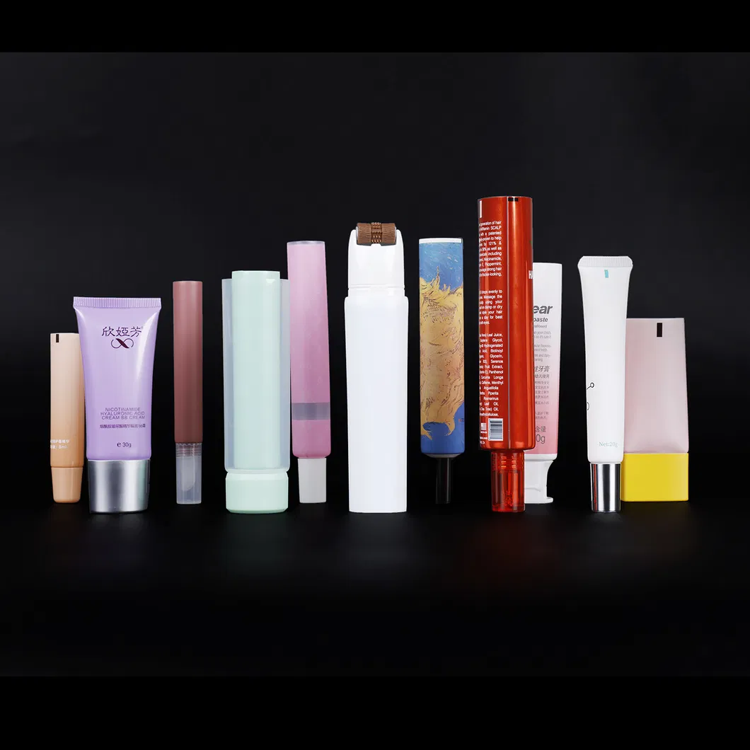 Tubo plástico vazio personalizado ecológico para creme facial e de mãos, embalagem cosmética macia com tampa flip