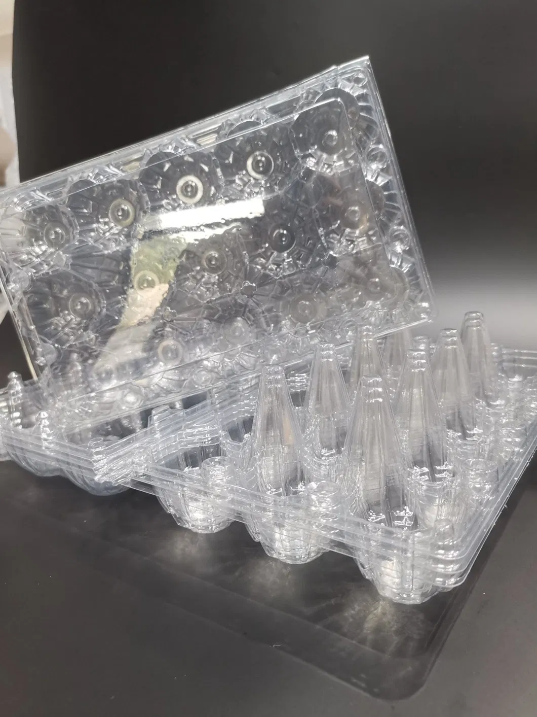 Recipiente de ovo PET reciclável Embalagem clamshell ecológica para atacado em grande quantidade