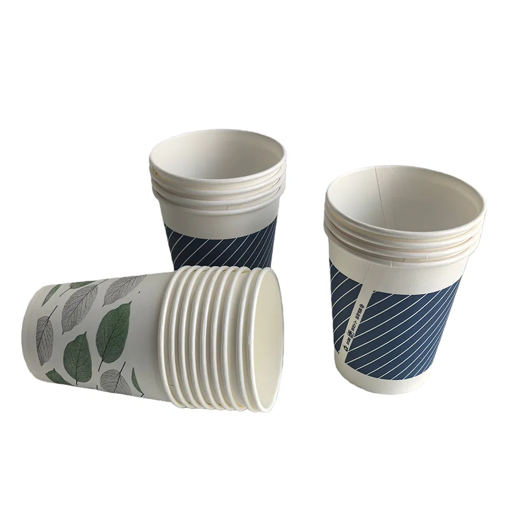 Copos de Papel Extra Fortes de Parede Dupla para Bebidas Frias 20oz Design Sem Suor Suprimento para Restaurantes e Entregas