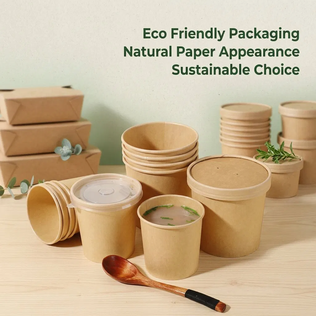 Container de Papel Kraft para Preparação de Refeições