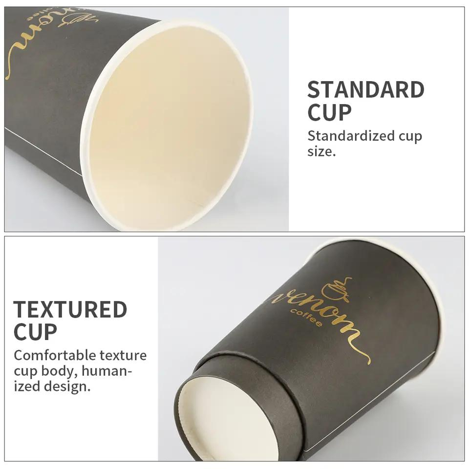 8oz 12oz 16oz 20oz Copo de Café Biodegradável à Base de Água com Dupla Parede e Parede Ondulada para Bebidas Frias e Quentes