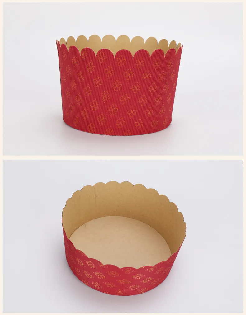 Moldes de Caixa para Bolos Vermelho Marrom Resistente para Copos de Papel para Assar