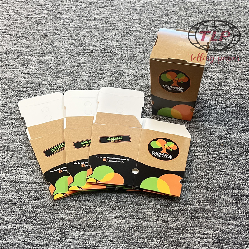 Embalagem de comida para viagem personalizada, caixa de frango frito, batatas fritas descartáveis, hambúrguer, comida para viagem, caixas de papelão para frango frito