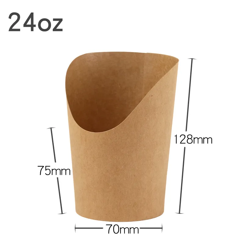 Container de Salada de Papel Kraft para Descarte para Viagem