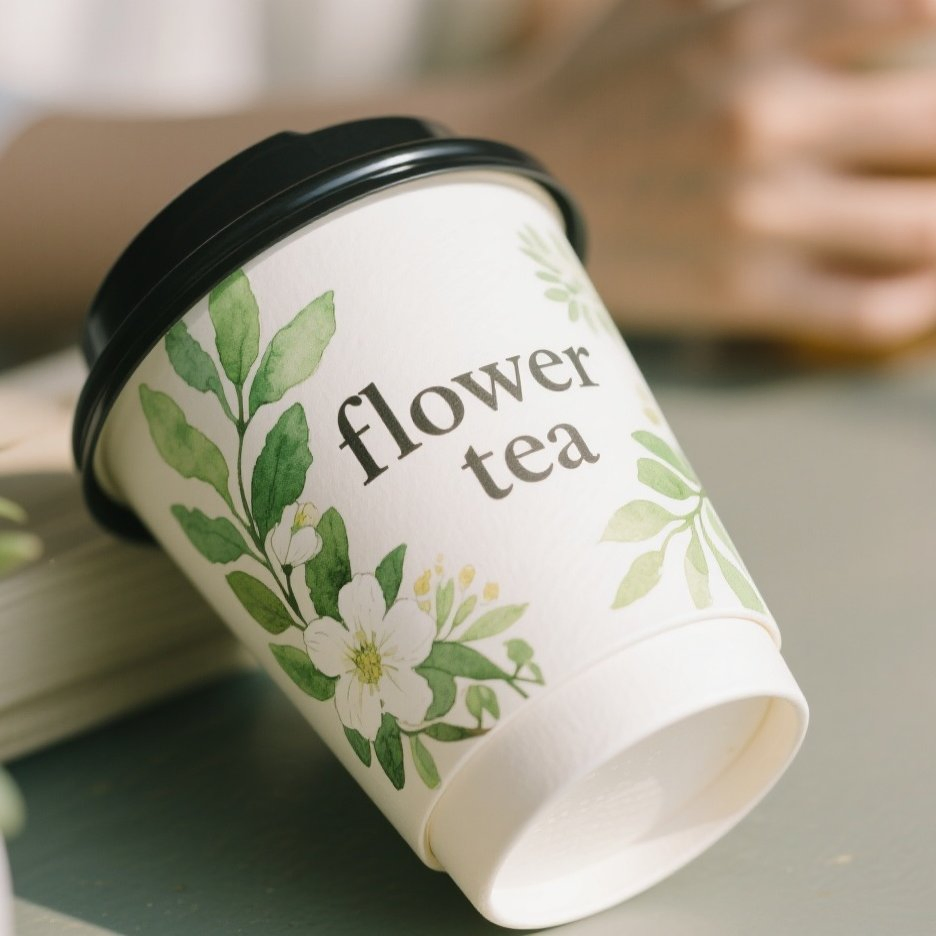 Levar 450ml Descartáveis 16oz Forro de PE Copos de Papel para Bebidas Frias Chá de Leite