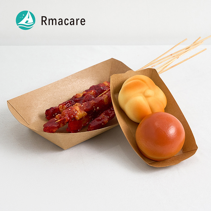 Caixas de papel kraft personalizadas para sushi, batatas fritas, ovos, fast food, porções de batatas fritas, puff, levar, estampagem