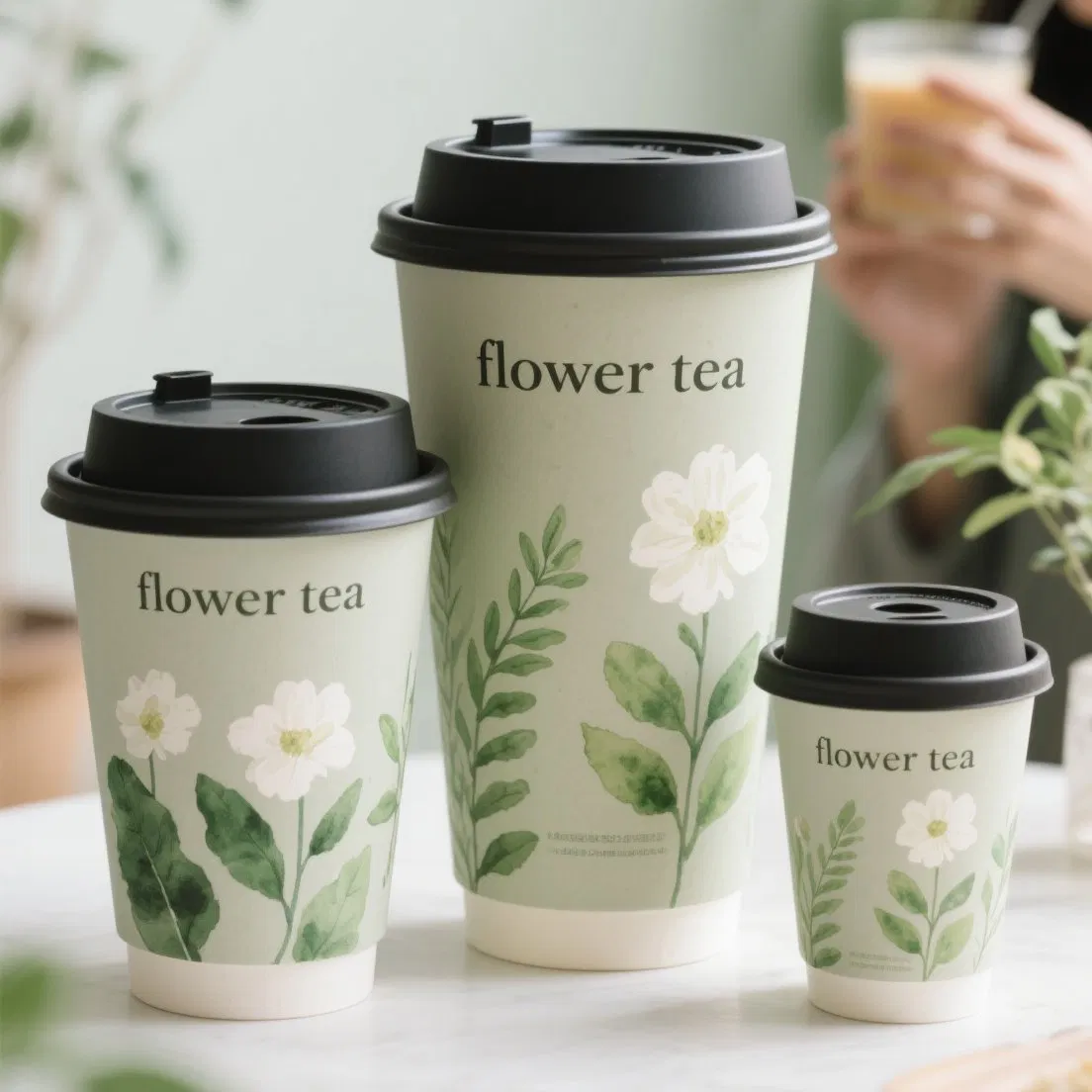 Levar 450ml Descartáveis 16oz Forro de PE Copos de Papel para Bebidas Frias Chá de Leite