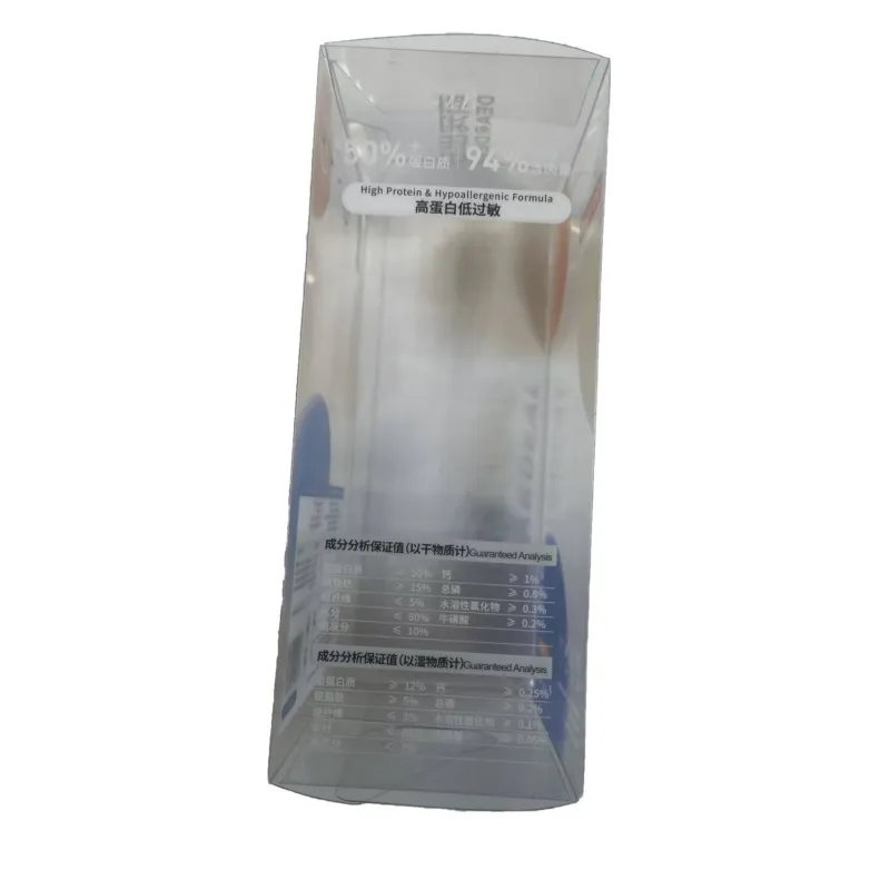 Embalagem plástica termoformada transparente e ecológica em PVC para exibição de alimentos no varejo