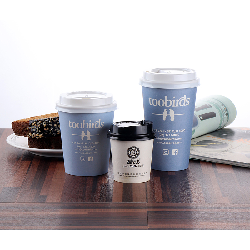 Copo de Papel Descartável Quente PLA Café 4oz 5oz 6 Oz 7oz 8oz Copos de Papel com Logo Copo de Café de Papel