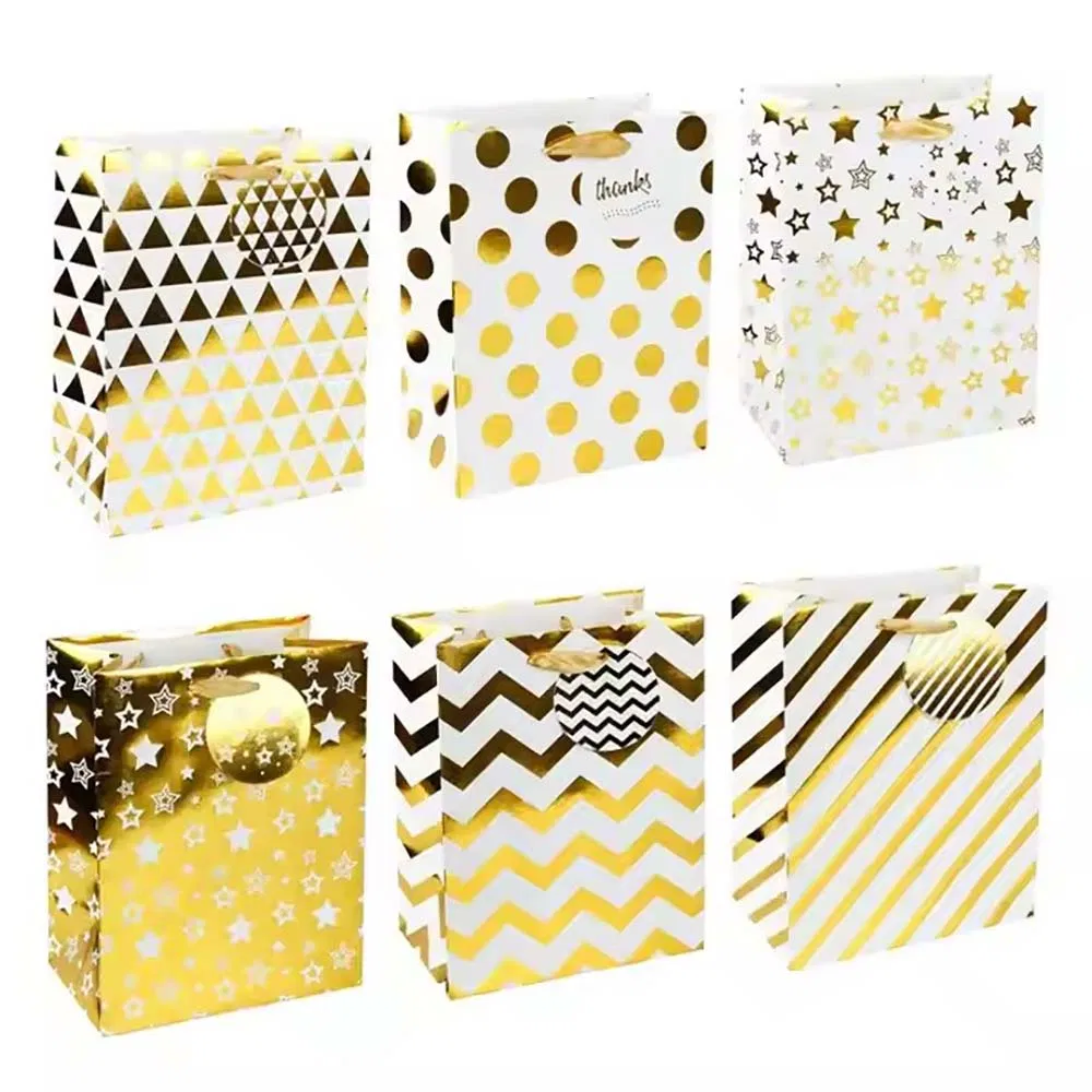 Sacos de presente de papel kraft personalizados para embalagem de compras