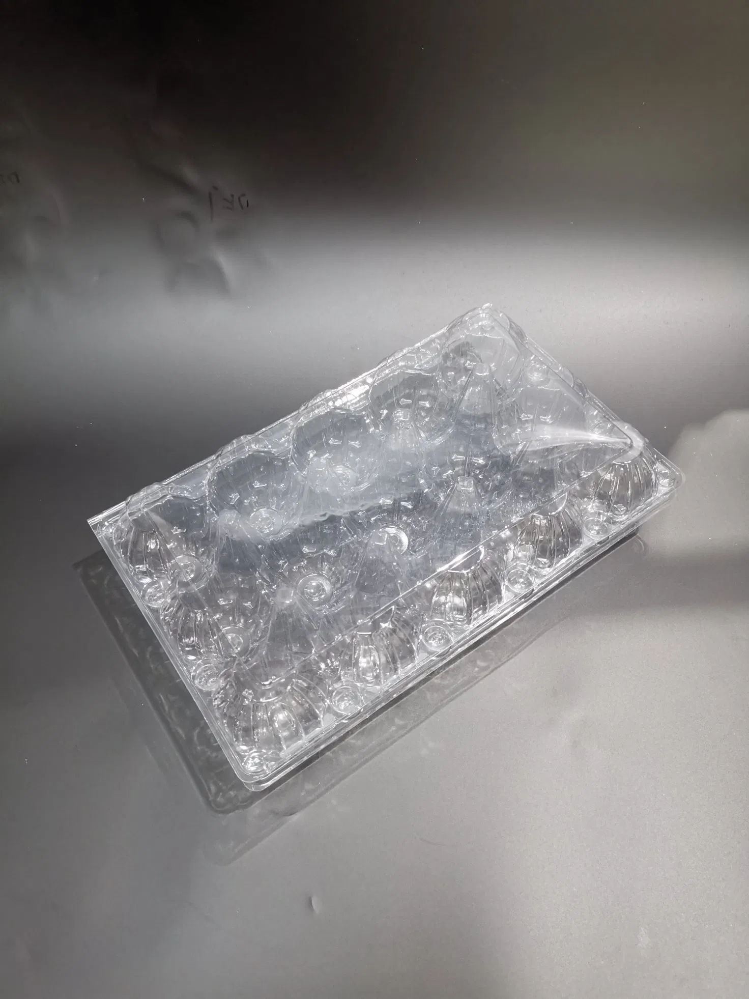 Recipiente de ovo PET reciclável Embalagem clamshell ecológica para atacado em grande quantidade
