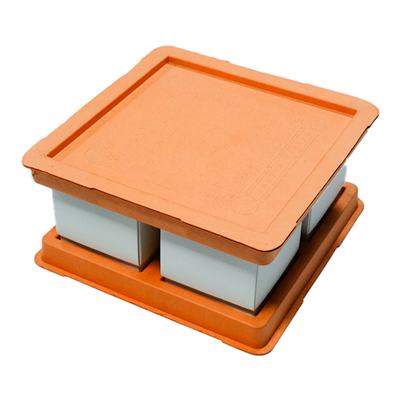 Caixa de Presente de Pastel Moldado de Polpa de Laranja - Embalagem de Padaria em Grau Alimentício