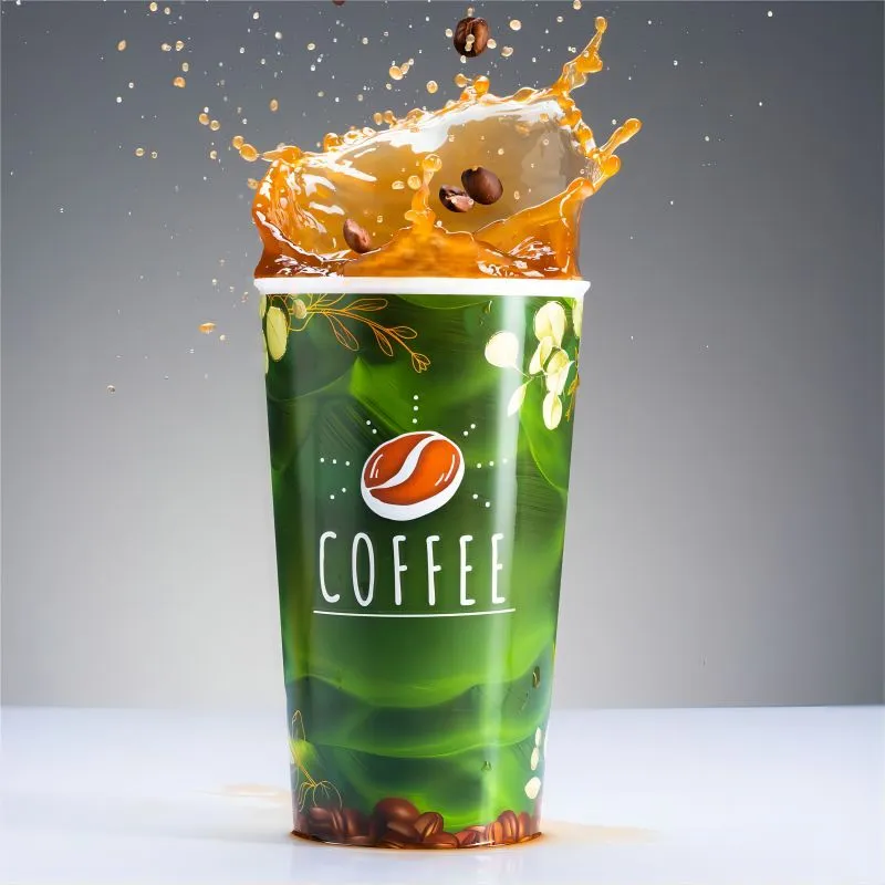 8-16oz Copo de Papel Descartável de Parede Dupla para Bebida Quente