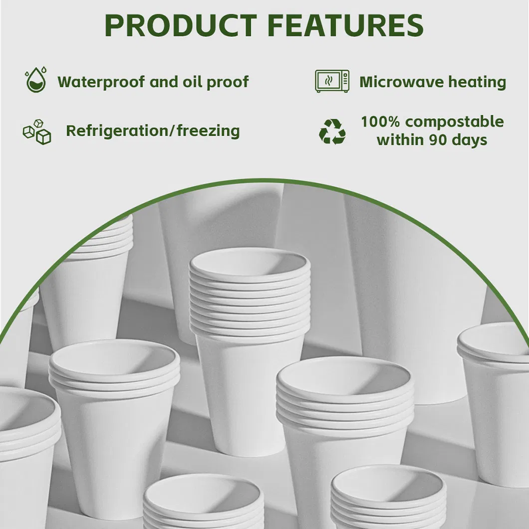 Copos de papel descartáveis e ecológicos para café