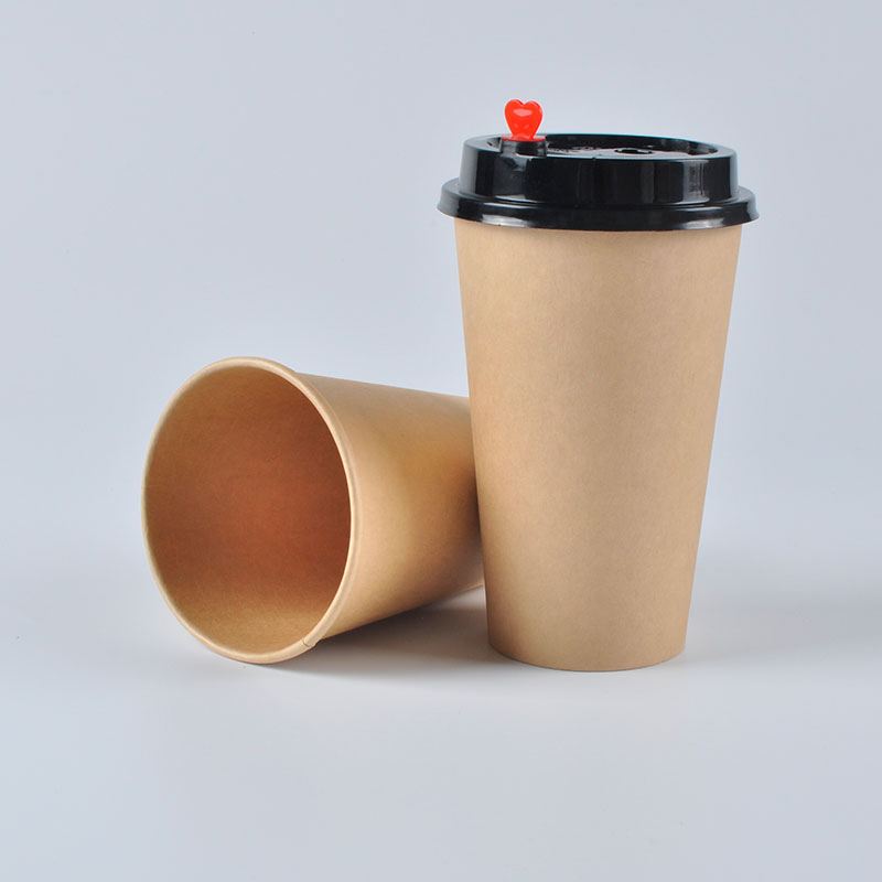 Impressão Personalizada Copo de Papel Kraft Descartável de Parede Simples e Dupla para Bebidas Quentes Copo de Café de Papel Corrugado