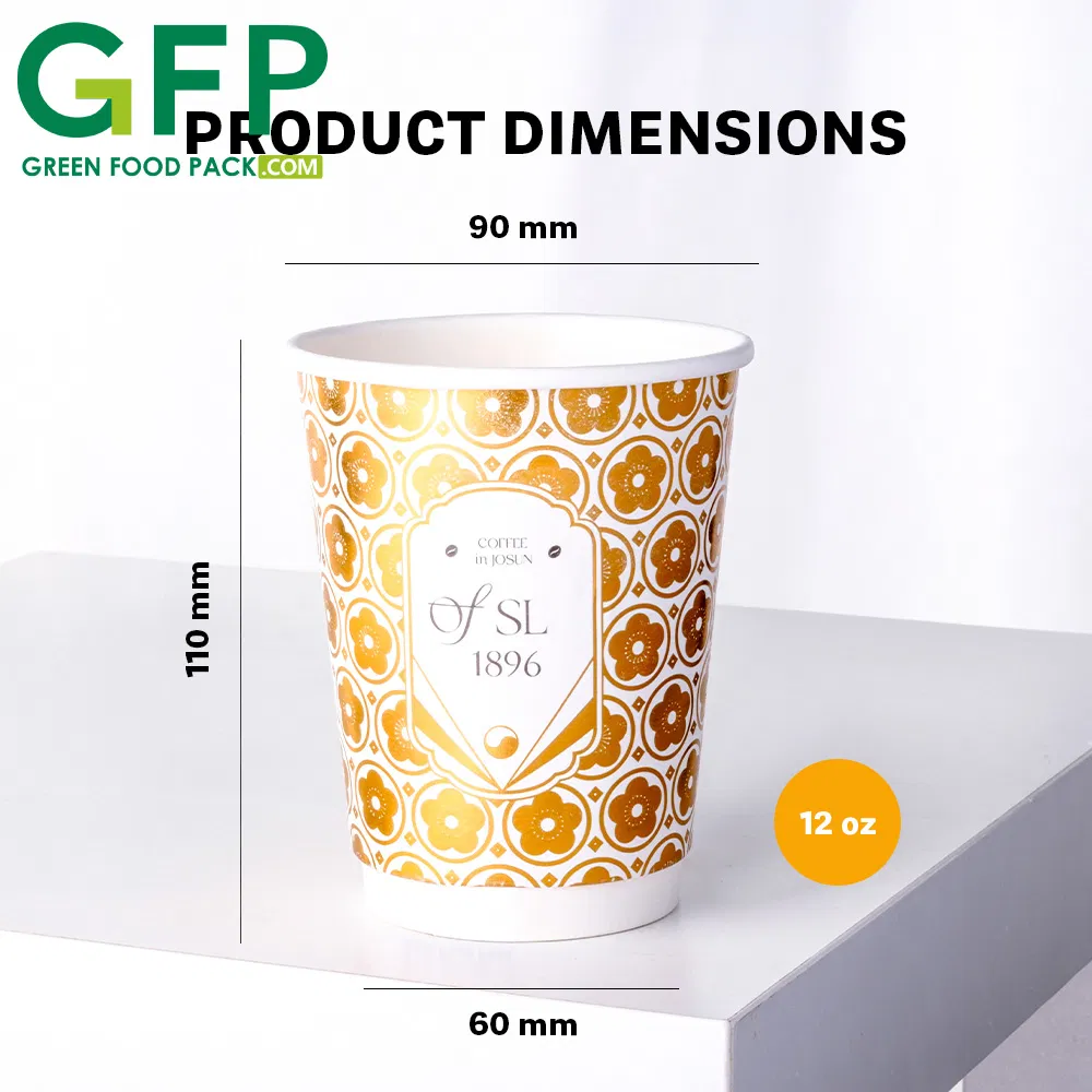 Copos de Papel com Flor Eco Descartáveis