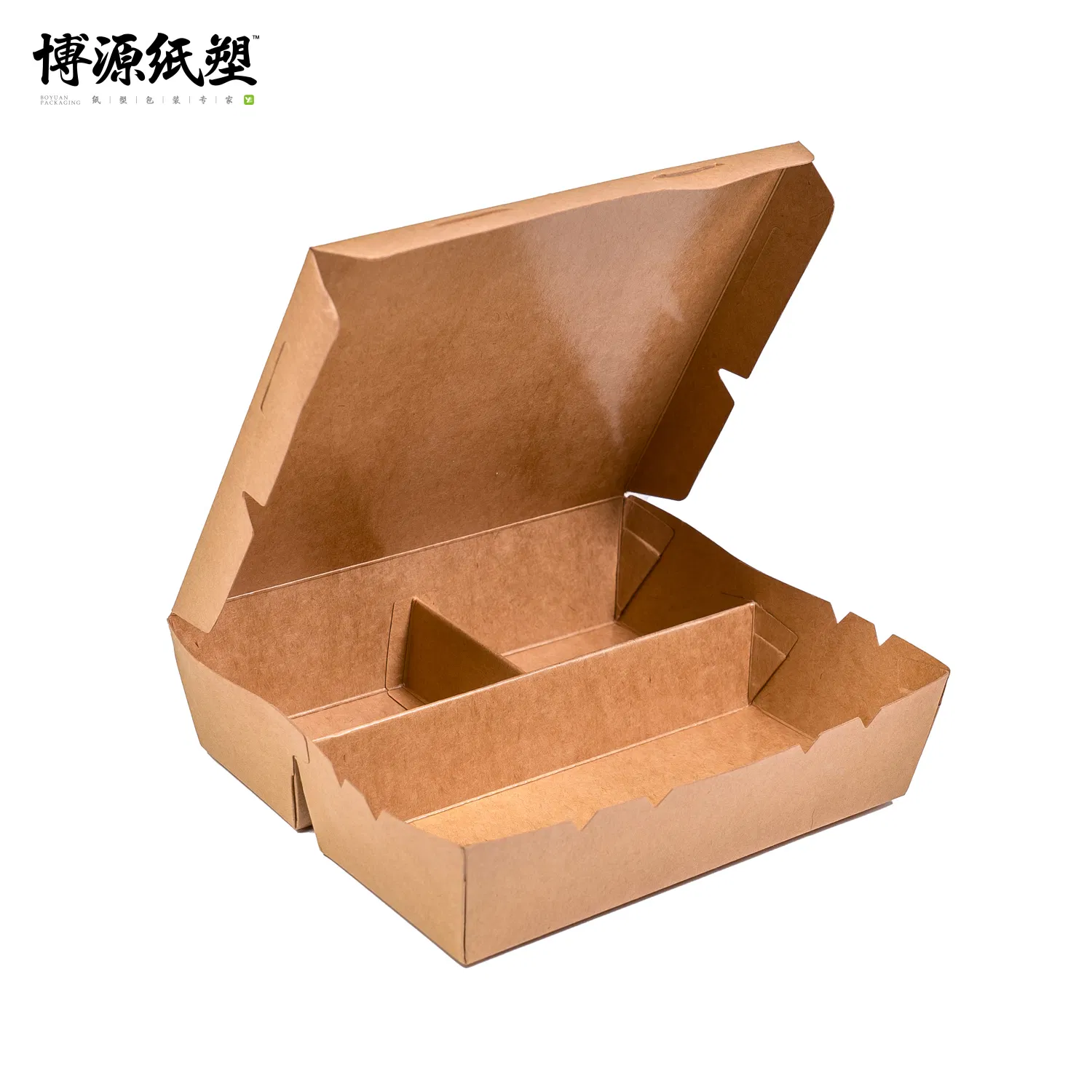 Container de papel kraft para comida para viagem, salada, fruta, espaguete, frango frito