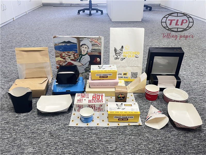 Embalagem de comida para viagem personalizada, caixa de frango frito, batatas fritas descartáveis, hambúrguer, comida para viagem, caixas de papelão para frango frito