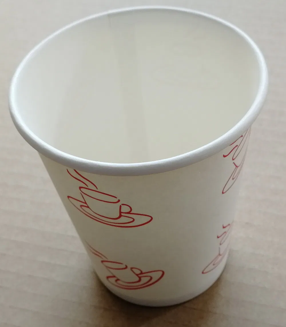 8oz 12oz Copo de Papel Descártavel de Parede Simples, Parede Dupla e Ondulada para Bebida Fria e Bebida Quente