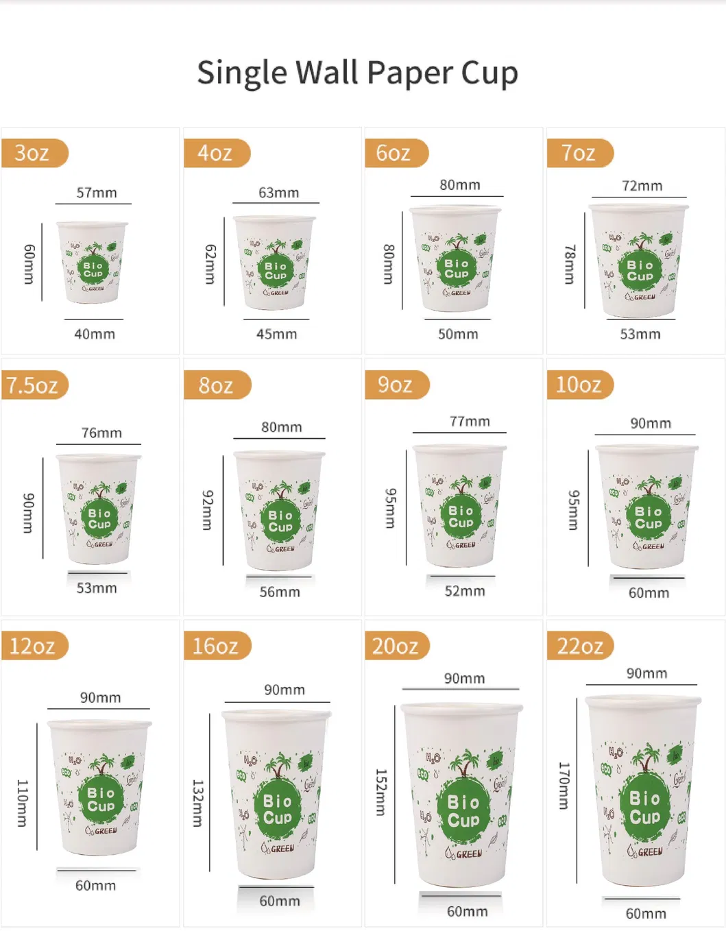 Levar 450ml Descartáveis 16oz Forro de PE Copos de Papel para Bebidas Frias Chá de Leite