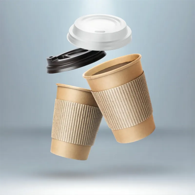 8-16oz Copo de Papel Descartável de Parede Dupla para Bebida Quente