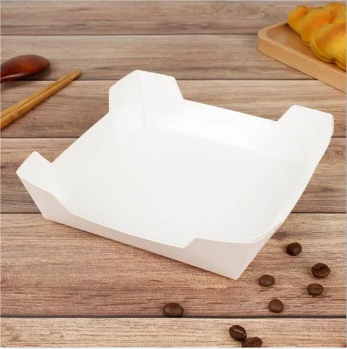Impressão personalizada por atacado com logotipo, caixa de embalagem de papelão de alta qualidade para alimentos, embalagem de hambúrguer para restaurante de fast food e padaria, embalagem de clamshell de papel para hambúrguer