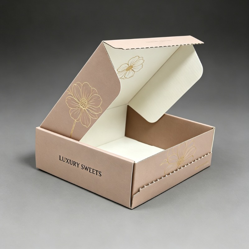 Caixas de presente de papelão dobráveis personalizadas com logotipo, caixas de correio de papelão ondulado impressas, embalagem de joias para aniversário, caixas de kraft para velas e roupas