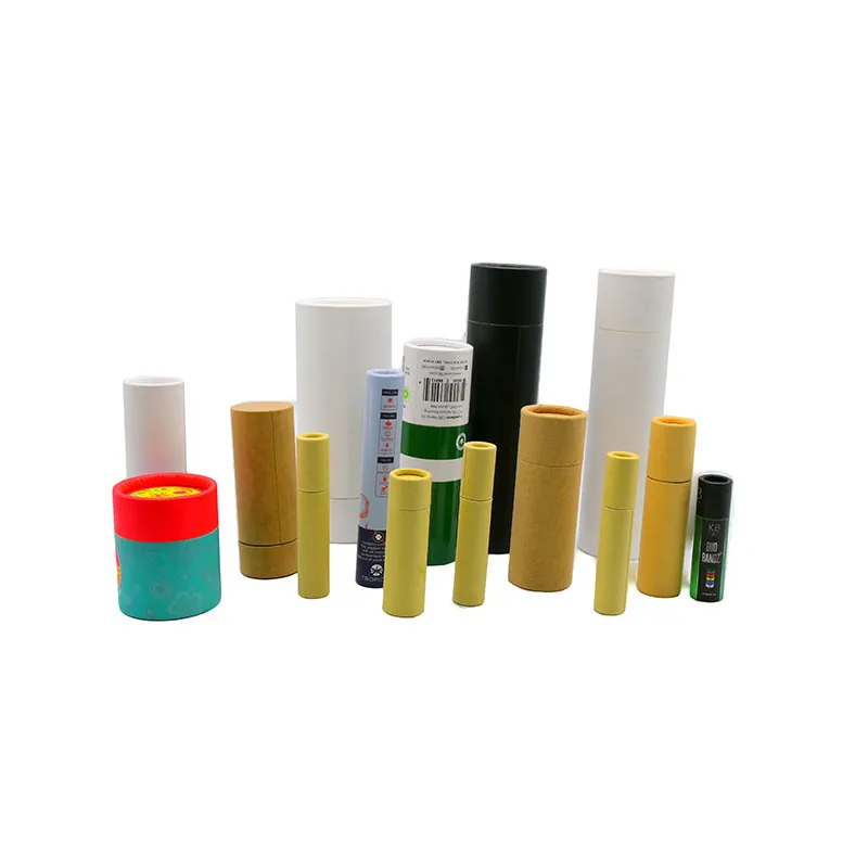 Impressão Ecológica Alimentícia Biodegradável Cilindro Tubo de Papel Kraft Embalagem com Janela