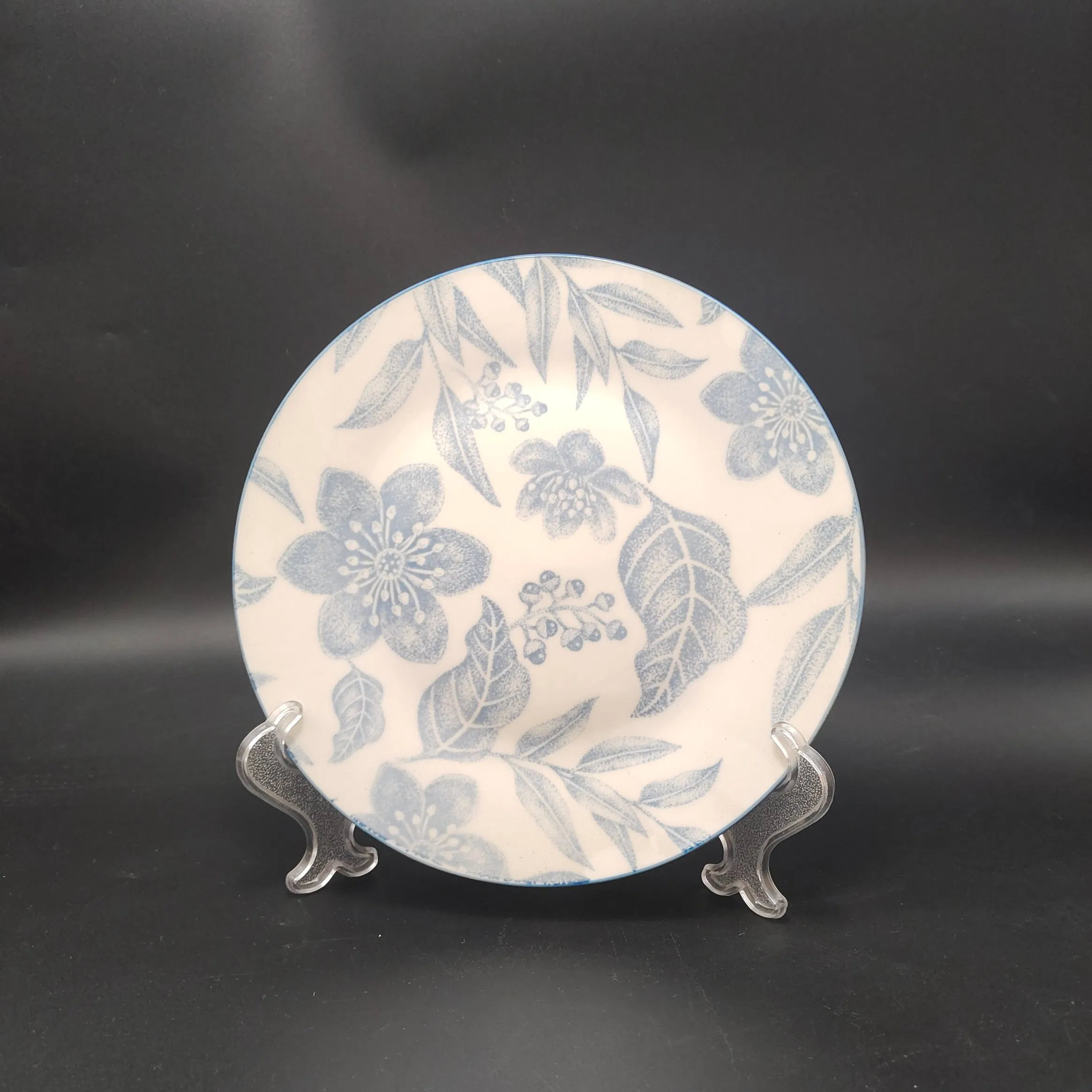 Pratos de Cerâmica com Estampa Floral Vintage Azul Itens de Crockery Serviço de Mesa