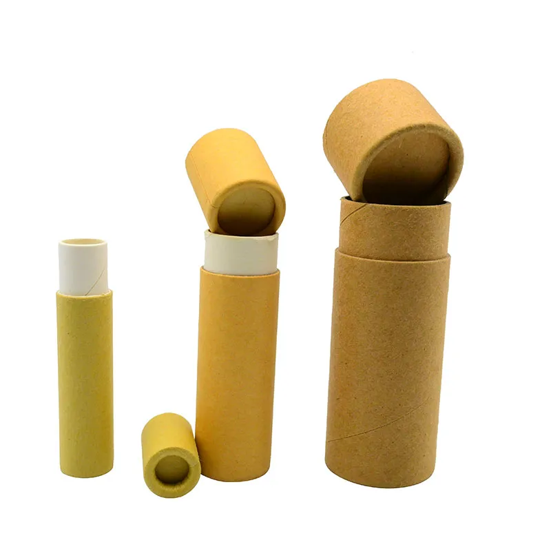 Impressão Ecológica Alimentícia Biodegradável Cilindro Tubo de Papel Kraft Embalagem com Janela