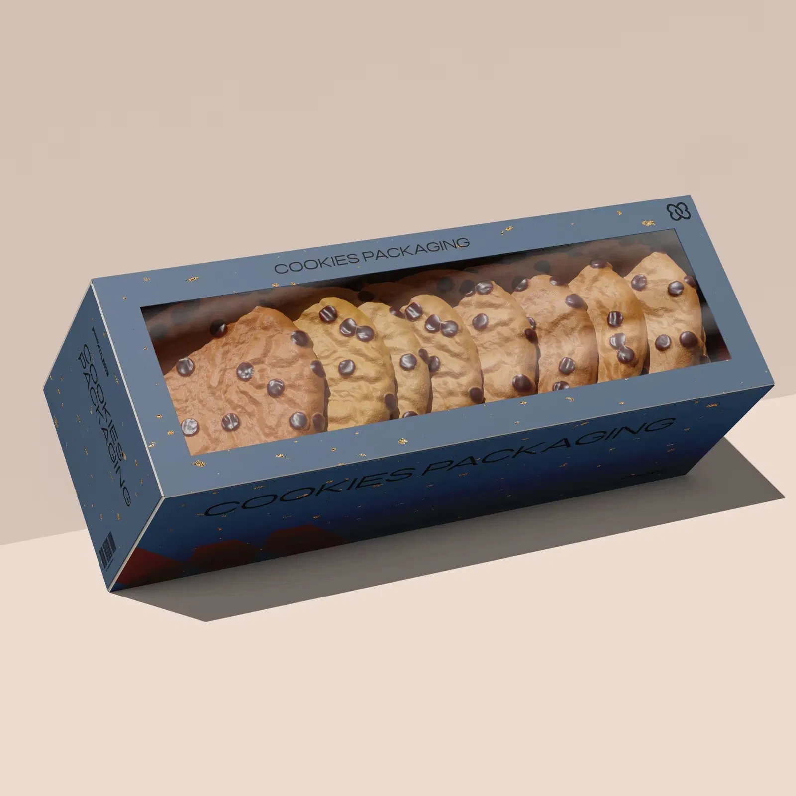 Caixa de Doces de Pastelaria Ecológica Personalizada para Donuts e Biscoitos, Design e Embalagem de Alimentos e Lanches