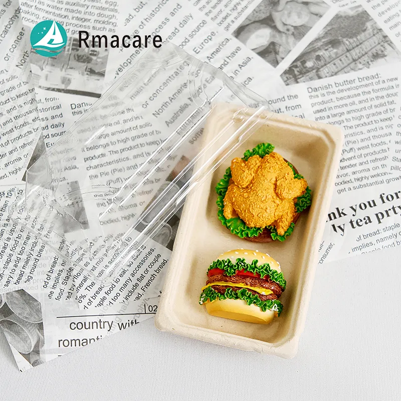 Caixas de papel kraft personalizadas para sushi, batatas fritas, ovos, fast food