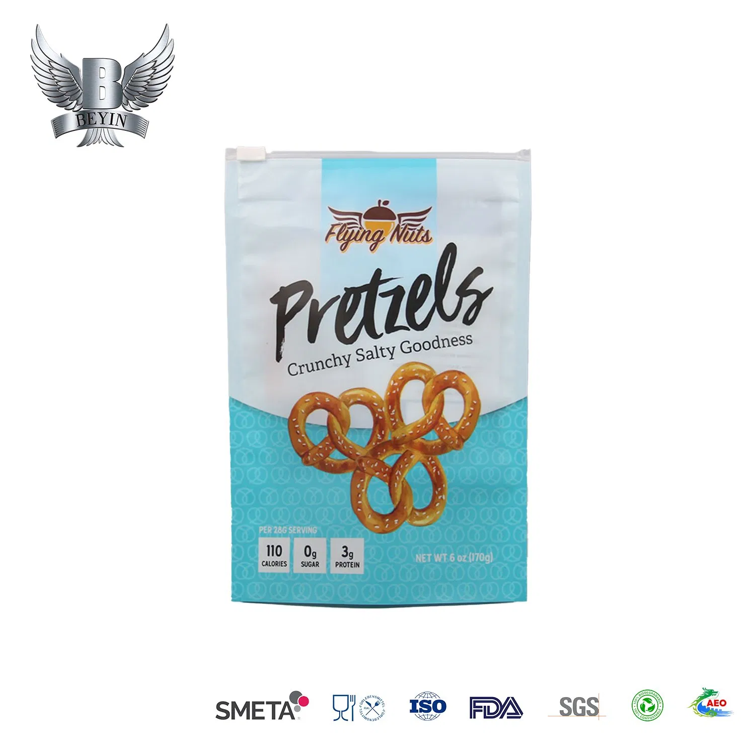Embalagem Personalizada de Biscoitos Estilo Plano para Confeitarias e Produtos de Biscoitos em Grande Escala